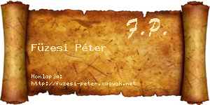 Füzesi Péter névjegykártya
